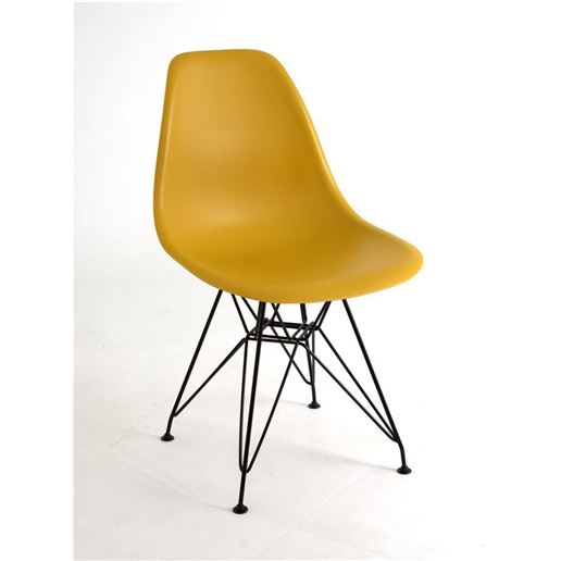 Стул с металлическим основанием РР-638-А BK-ML (YELLOW 11/металл Чёрный)