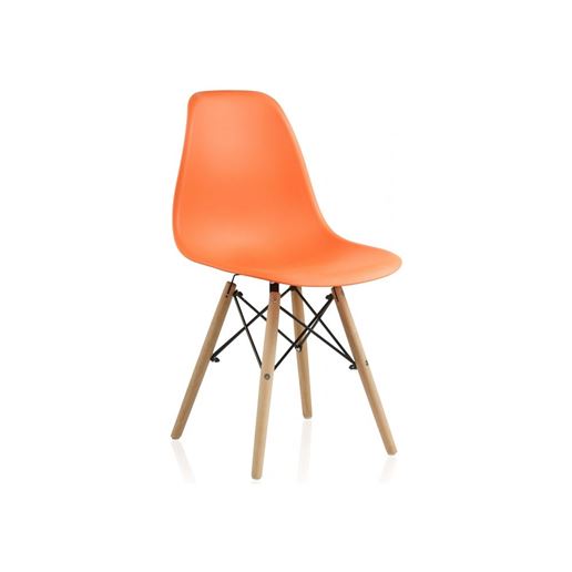 Стул деревянный Eames PC-015 orange