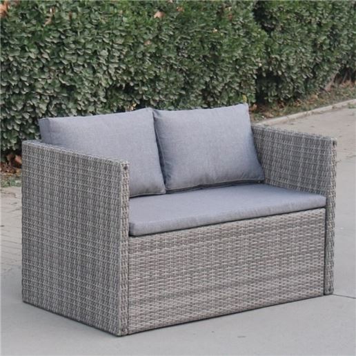 Плетеный диван-трансформер S330G-W78 Grey