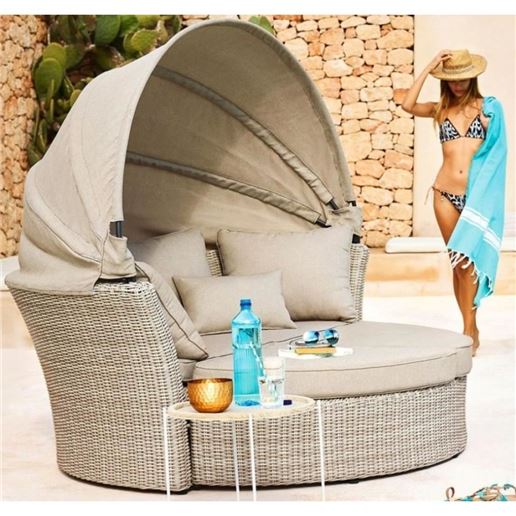 Диван-трансформер из искусственного ротанга AFM-325 Beige