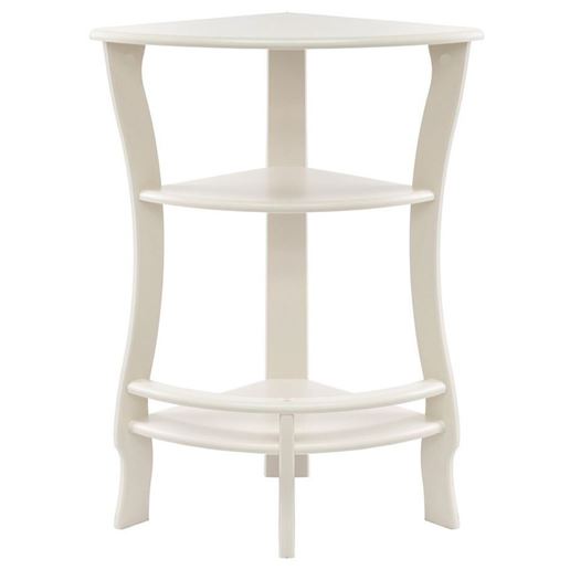 Этажерка угловая "Грейс" (молочный дуб ) Вис