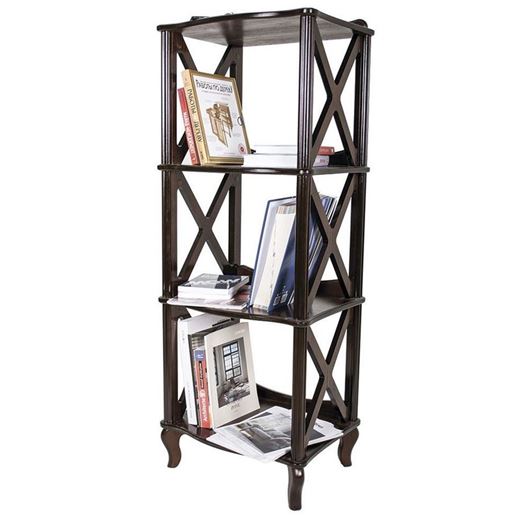 Этажерка-стеллаж "Джульетта"-3 (орех) Вис