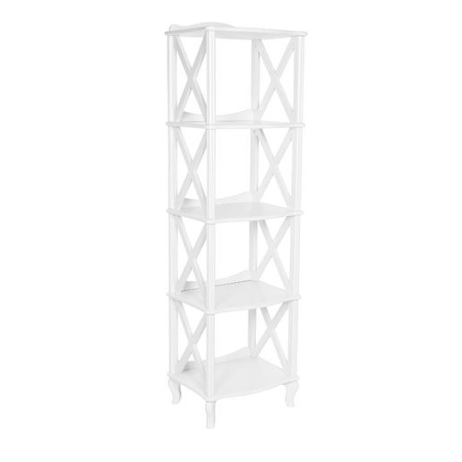 Этажерка-стеллаж "Джульетта"-4 (молочный дуб ) Вис