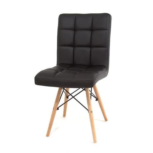 Стул S-811-9MT (PU BLACK / натуральный) БАЗОВЫЙ