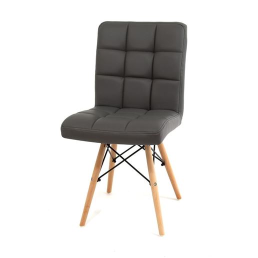 Стул S-811-9MT (PU GREY 1001 / натуральный) БАЗОВЫЙ