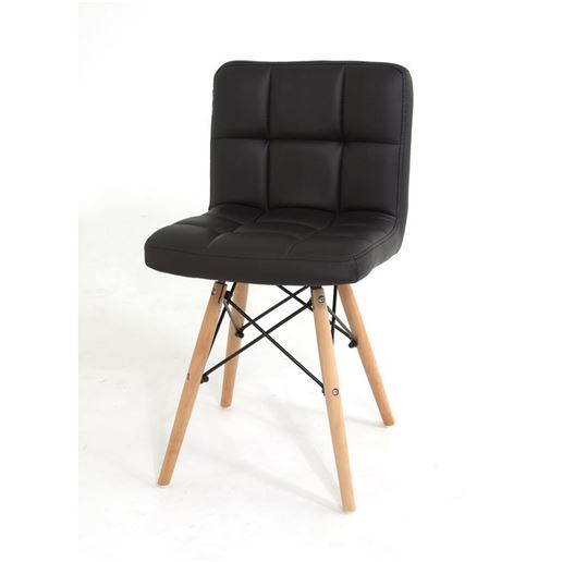 Стул S-811MT (PU BLACK / натуральный) БАЗОВЫЙ