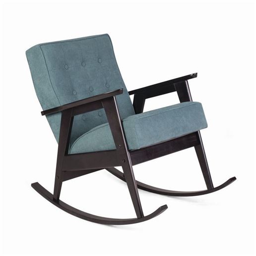 Кресло-качалка РЕТРО (венге / RS 29 - бирюзовый)