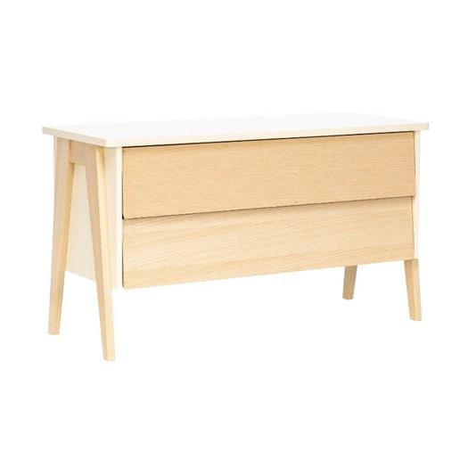 Комод Сканди 2 ящ Натуральное дерево/дуб шампань