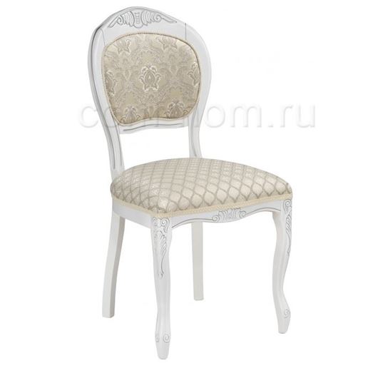 Стул деревянный Лауро патина серебро / бежевый