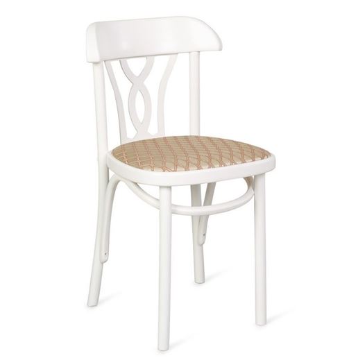 Стул "Астра Восьмерка" мягкий (белая эмаль/ткань)