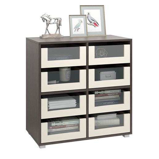 Комод Прайм-22-4 венге / дуб молочный