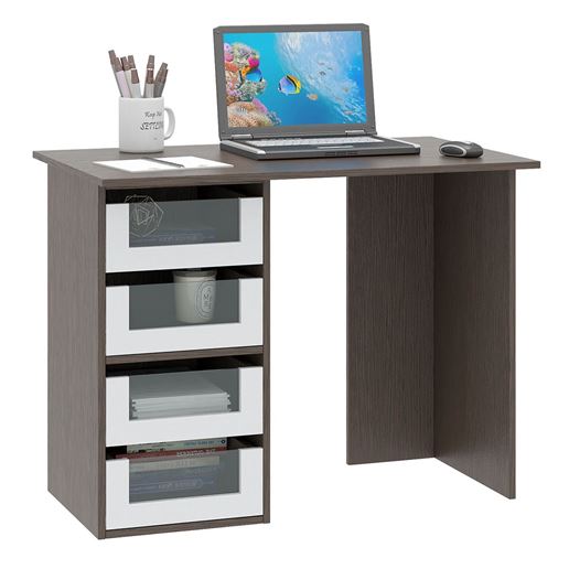 Компьютерный стол Прайм-33 венге / белый