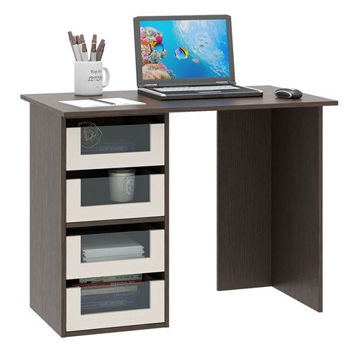 Компьютерный стол Прайм-33 венге / дуб молочный