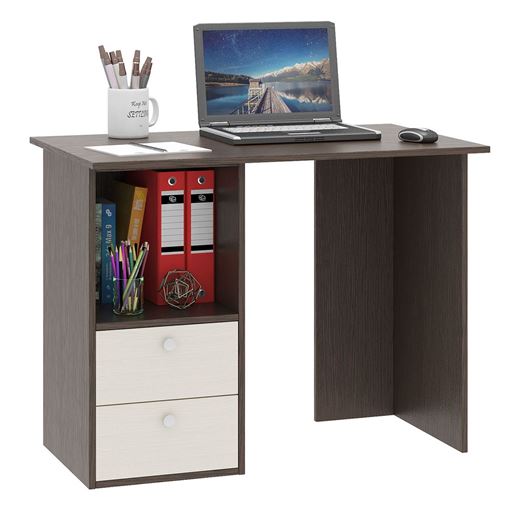 Компьютерный стол Прайм-34 венге / дуб молочный