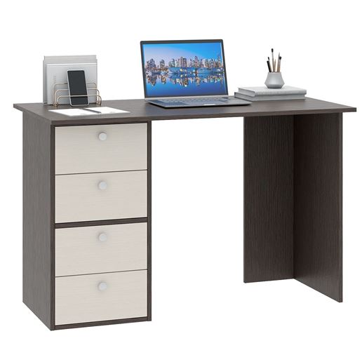 Компьютерный стол Прайм-41 венге / дуб молочный