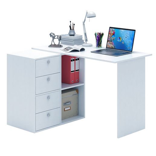 Компьютерный стол Прайм-46 белый