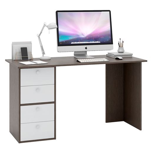 Письменный стол Прайм-55 венге / белый