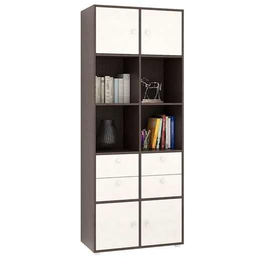 Стеллаж Прайм-52-2 венге / дуб молочный