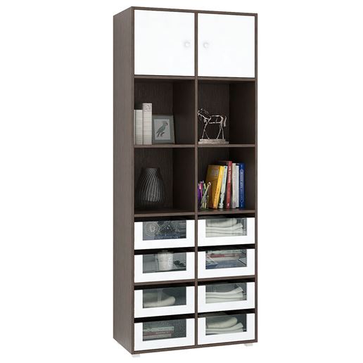 Стеллаж Прайм-52-4 венге / белый