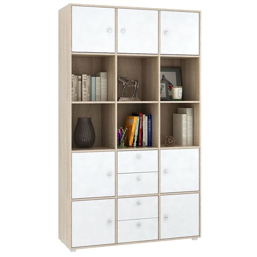 Стеллаж Прайм-53-1 дуб сонома / белый