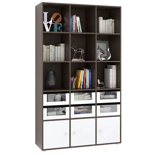 Стеллаж Прайм-53-2 венге / белый