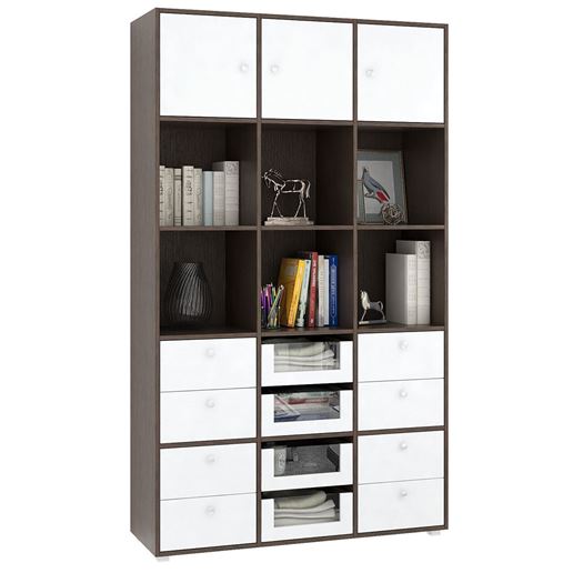 Стеллаж Прайм-53-4 венге / белый