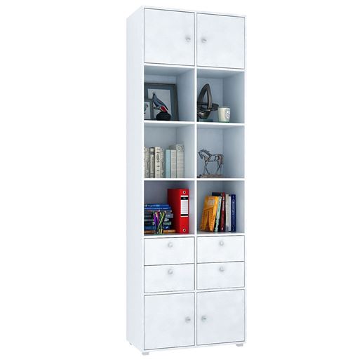 Стеллаж Прайм-62-2 белый