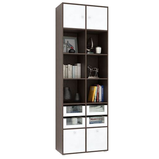 Стеллаж Прайм-62-3 венге / белый