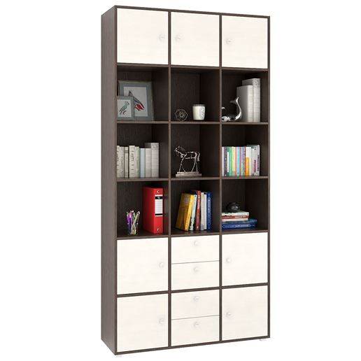 Стеллаж Прайм-63-1 венге / дуб молочный