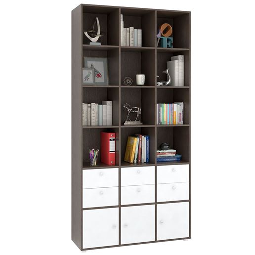 Стеллаж Прайм-63-2 венге / белый