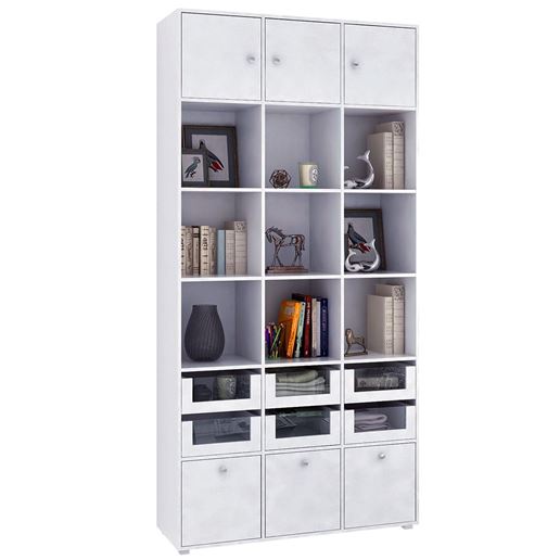 Стеллаж Прайм-63-3 белый