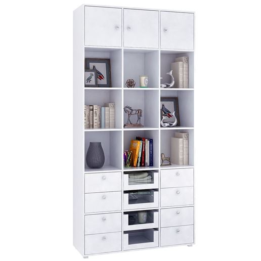 Стеллаж Прайм-63-4 белый