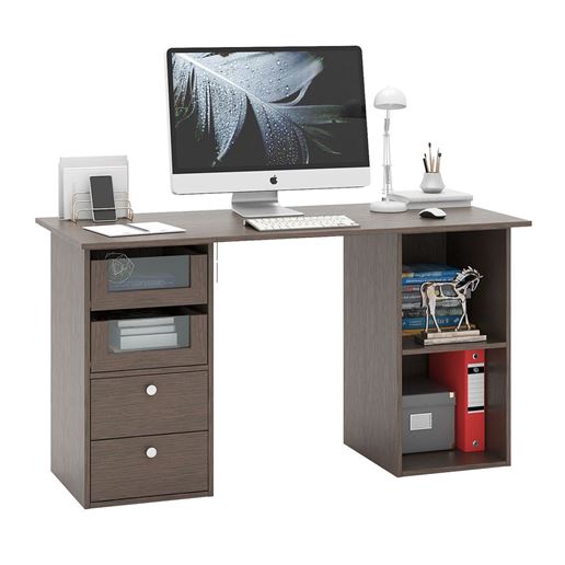 Стол двухтумбовый Прайм-65 венге