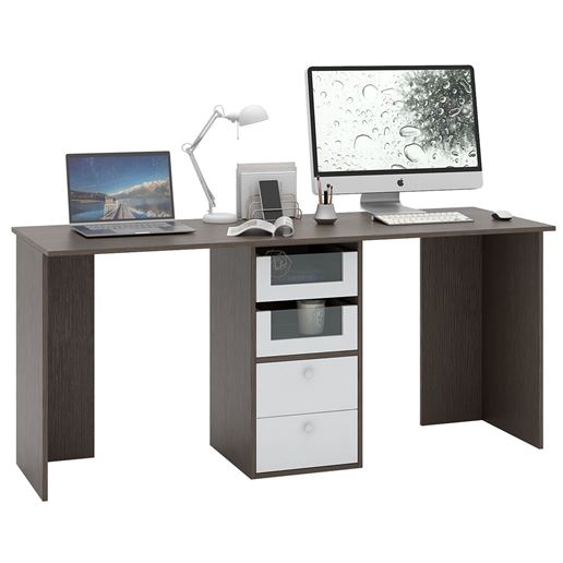 Стол для двоих Прайм-84 венге / белый