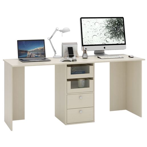 Стол для двоих Прайм-84 дуб молочный