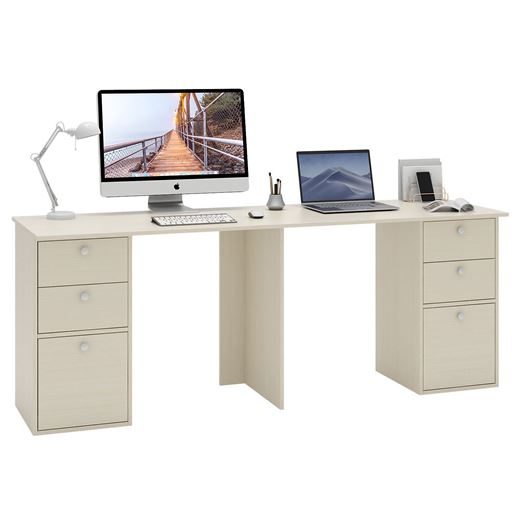 Стол для двоих Прайм-90 дуб молочный