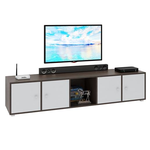 ТВ Тумба Прайм-51-1 подвесная / напольная венге / белый