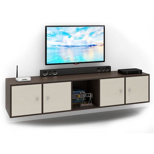 ТВ Тумба Прайм-51-1 подвесная / напольная венге / дуб молочный