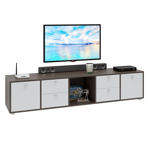 ТВ Тумба Прайм-51-9 подвесная / напольная венге / белый