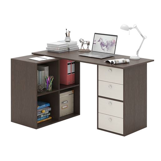 Угловой стол Прайм-78 венге / дуб молочный