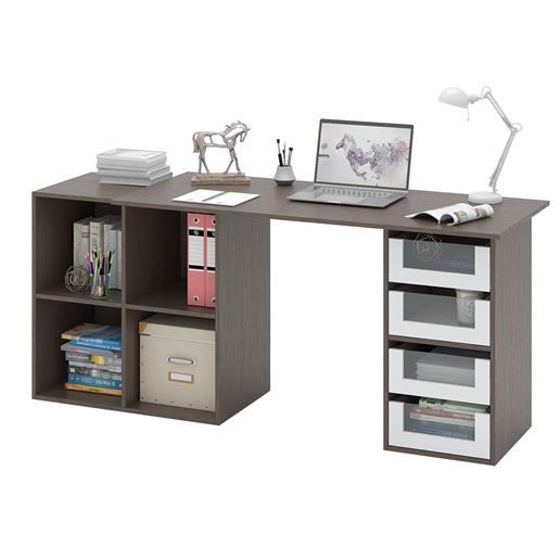 Угловой стол Прайм-79 венге / белый