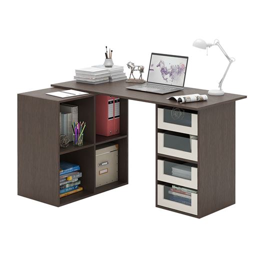 Угловой стол Прайм-79 венге / дуб молочный