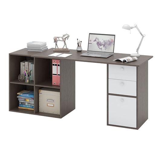 Угловой стол Прайм-80 венге / белый