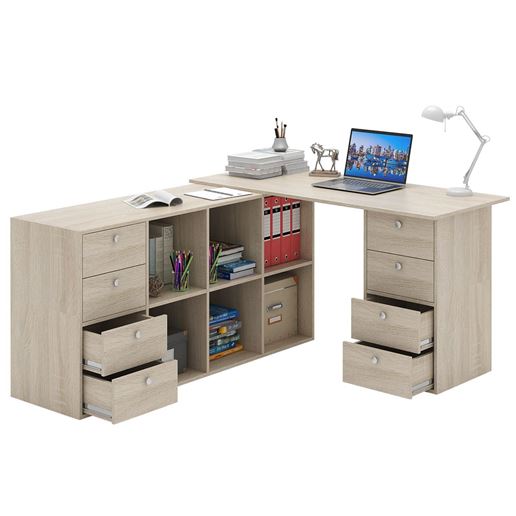 Угловой стол Прайм-82 венге / белый