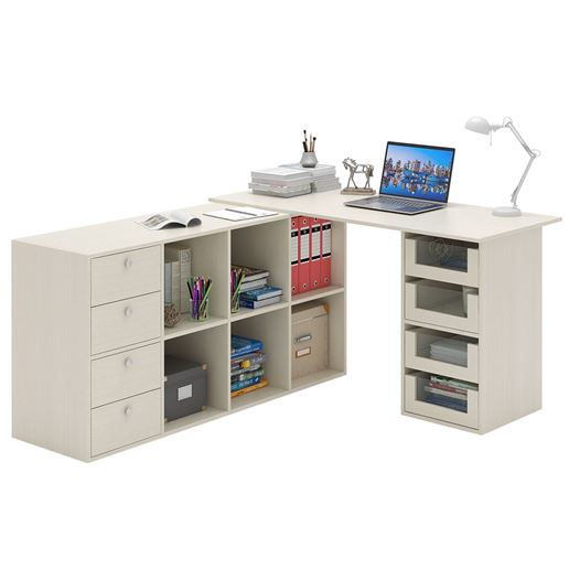 Угловой стол Прайм-83 дуб молочный