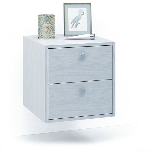 Тумба прикроватная Прайм-11-1 подвесная / напольная белый