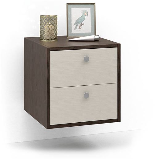 Тумба прикроватная Прайм-11-1 подвесная / напольная венге / дуб молочный