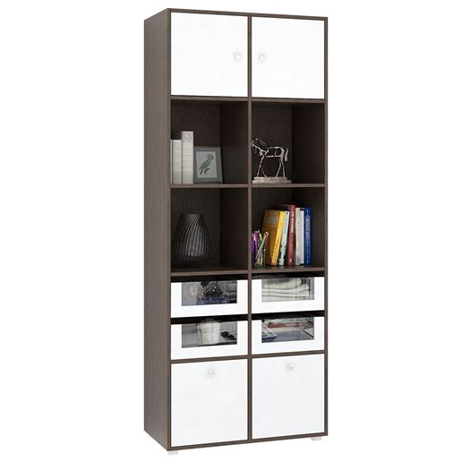 Стеллаж Прайм-52-3 венге / белый