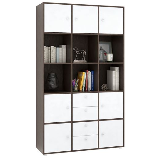 Стеллаж Прайм-53-1 венге / белый