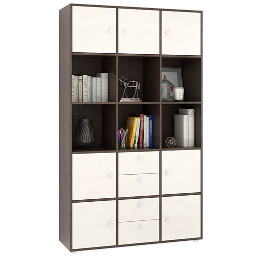 Стеллаж Прайм-53-1 венге / дуб молочный